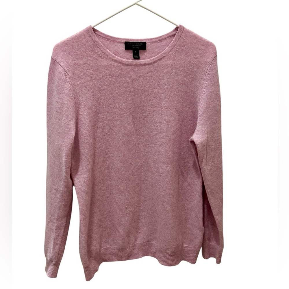 CASHMERE CHARTER CLUB LUXURY Sweater size Large 100% cashmere pink